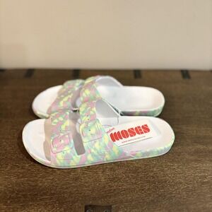 Freedom Moses Bahia Sandals Shoes Womens Size 10.5 Multicolor Slide Tie Dye
